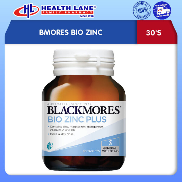 BLACKMORES BIO ZINC PLUS 30's